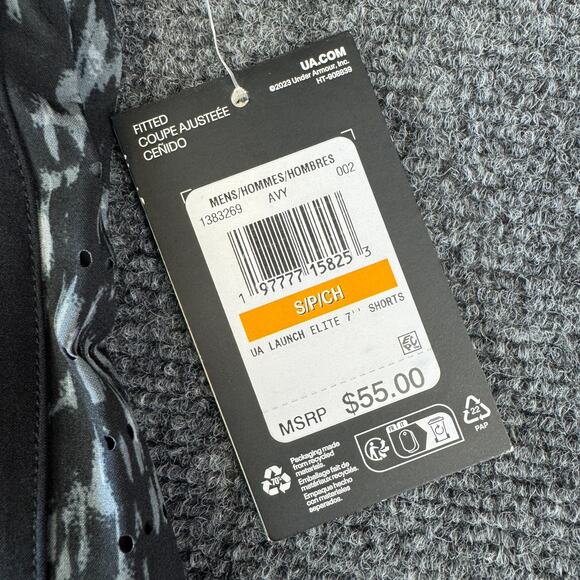 Under Armour UA Launch Elite 7" Shorts Mens Size Small Lined Black 1383269 002 - Picture 5 of 8